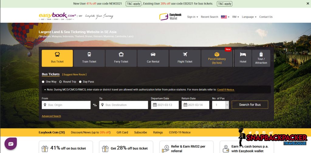 Senarai Aplikasi dan Laman Web Beli Tiket Bas Secara Online 6 easybook