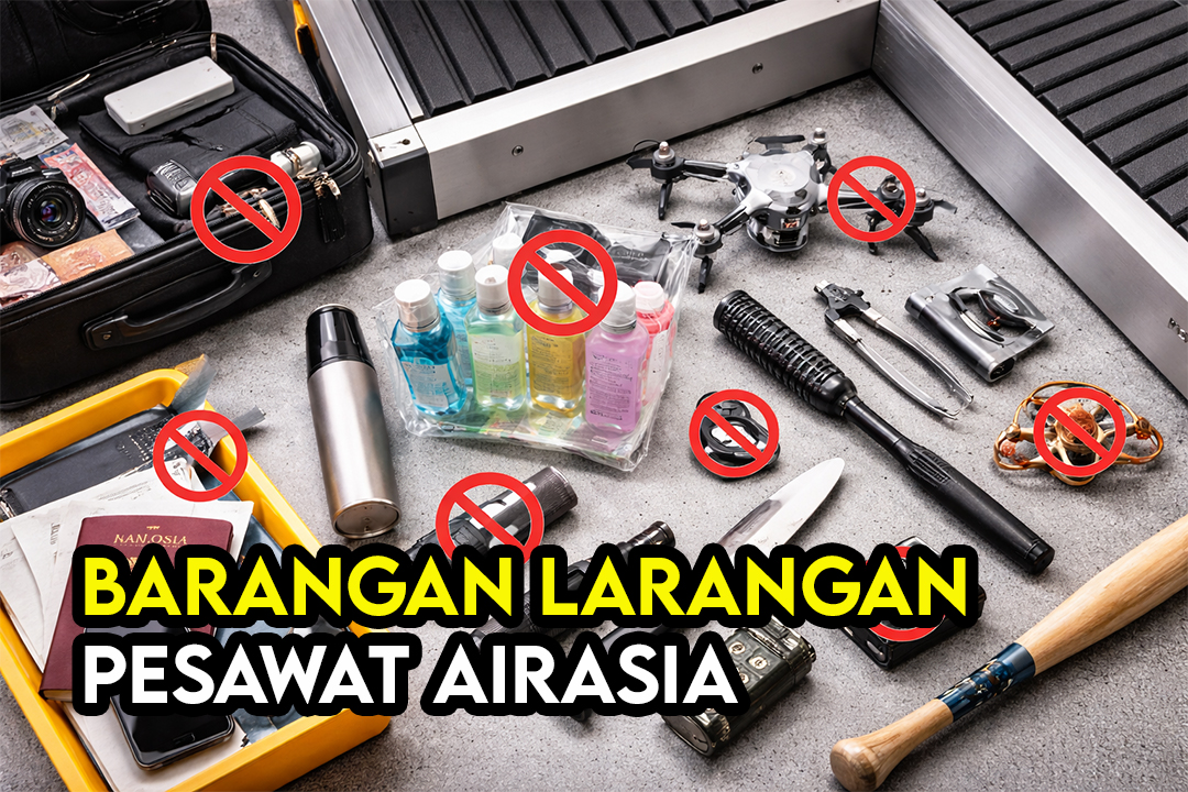 Senarai Barangan Larangan Bawa Masuk Pesawat AirAsia 2026 (Panduan Lengkap)