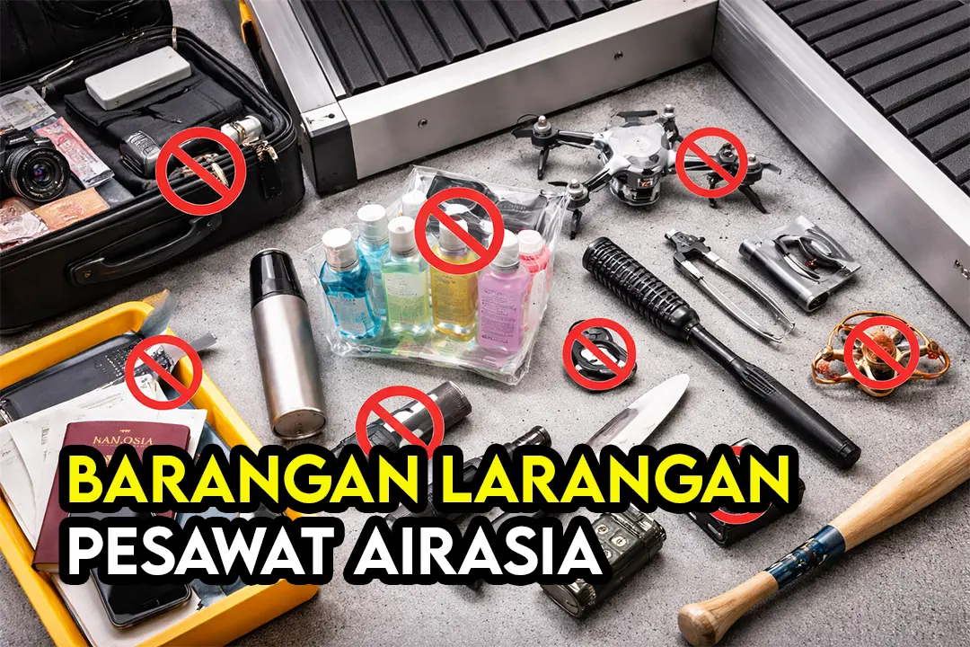 Senarai Barangan Larangan Bawa Masuk Pesawat AirAsia 2026 (Panduan Lengkap)